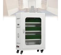 Mobile Phone Charging Station Cabinet with Lock Rolling Classroom360° Wheels Combination Lock for Schools & Offices - White