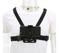 Mobile Phone Chest Mount Harness Strap Holder Outdoor Live Mobile Phone Chest Strap Harness Mount Cell Phone Clip, Elastic and Adjustable, Chest Strap Mount for Smartphones and Action Camera