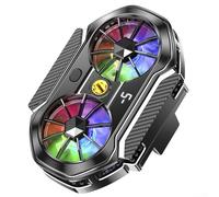 Mobile Phone Cooler, Dual-Fan Adjustable Speed Digital Display Semiconductor Cooling Real-Time Monitor for Gamers Live Streaming