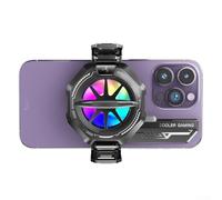 Mobile Phone Cooler Fan, Phone Cooling Fan With RGB Lights Digital Temperature Display Dual Semiconductor Chips For Gaming Phones