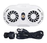 Mobile Phone Cooler Fan with Dual Semiconductor Cooling Chip, Retractable Mute Cellphone Radiators, Fast Cooling Device for Gaming Phones, Adjustable Clip Design for 4.5 to 7 Inche (White)