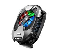 Mobile Phone Cooler,Mobile Phone Cooler Radiator,Silent and Adjustable 3 Speed RGB Cooling Fan | Black Phone Radiator, D