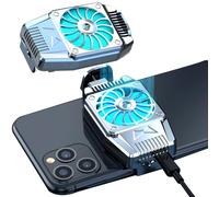Mobile Phone Cooler, Phone Cooler for Gaming, Mute Phone Cooling Fan, Portable Radiator Gaming Fast Cooler Mobile Phone Cooling Quiet Fan for iPhone Android Smartphone-A