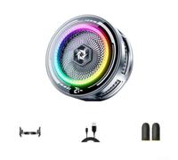 Mobile Phone Cooler with Clip and Magnet - Adjustable 3 Level Cooling Fan RGB Effects for Live Streaming for ipad Switch 60x22mm(Black)