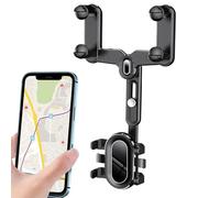 Mobile Phone Holder - ABS Mirror Mobile Phone Holder, Car Rear View Mirror, Retractable Anti-Shake Mounts for Rear View, Mobile Phone Car for Navigating, Super for Dashboard, Windshield