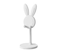 Mobile Phone Holder - Eliminate Neck Strain With Animal Design, Cartoon Rabbit Shape Motif, Universal Tablet Cradle + Charging Port, Reinforced Synthetic Composite | Perfect for Video Calls & Study