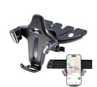 Mobile Phone Holder for Car, 360° Rotation, Non-Slip Automatic Clamping, Multimedia Port Mobile Phone Car Mount, for Trucks, Saloons, Automotive, Men, Women, Drivers, Travel, Road Trip, Navigation