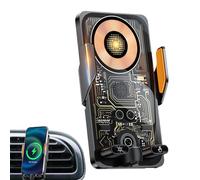 Mobile Phone Holder for Car Ventilation Slots, 360 Degree Rotation & Wireless Charging, Ventilation Nozzle Mobile Phone Holder, Suitable for Navigation Video Recording Truck Caravan Daily Work Travel