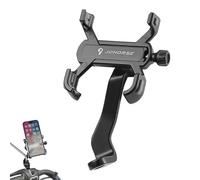 Mobile Phone Holder for Motorcycle - 4-Claw Design Handlebar Phone Holder - 360 Degree Rotatable Every Ride is Safe with the Ruts Handlebar Clamp for 2.3-3.7 Inch Wide Smartphones, Quick Installation