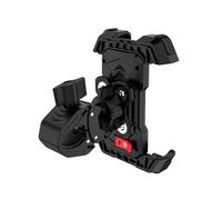 Mobile Phone Holder for Motorcycle & Bicycle - 360° Rotating Smartphone Holder with Double Vibration Damping - One Hand Operation & Shockproof - Universal for 4.7-7.2 Inch Mobile Phones & Handlebars