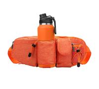 Mobile Phone Holder for Running Belt, Adjustable Waist Bag with Zip, Runner Belt, Jogging Bum Bag, for Hiking, Cycling, Travel, Camping, Cycling, Gym, Jogging, Sports, Training, orange, see