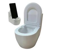 Mobile Phone Holder for Your Desk, Toilet Shape Tablet Holder | Desktop mobile phone holder for watching videos and movies, reading books, learning and working in the home office, dorm