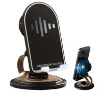 Mobile Phone Holder with Speaker - Phone Stand with 360 Degree Rotation | Desktop Smartphone Holder with Speaker, for Live Streaming Video in the Study Room Office Home Dormitory