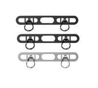Mobile Phone Lanyard Patch Side Hanging Stainless Steel Clip Double Buckle Phone Straps Gasket Metal Connect Piece(3pcs black silvery)