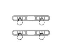 Mobile Phone Lanyard Patch Side Hanging Stainless Steel Clip Double Buckle Phone Straps Gasket Metal Connect Piece(2pcs silvery)