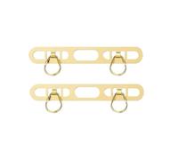 Mobile Phone Lanyard Patch Side Hanging Stainless Steel Clip Double Buckle Phone Straps Gasket Metal Connect Piece(2pcs golden)