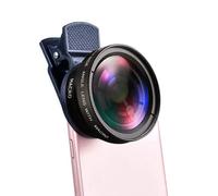 Mobile Phone Lens 0.45x Super Wide Angle 12.5X Macro HD Camera Lens for iPhone 12 11 8 7 6 XS Huawei Xiaomi Samsung (Black)