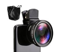 Mobile Phone Lens Attachments | Professional Camera Lens Kit | Wide Angle High Definition Glass Optics & Macro Features | Clip Lens for Photographers