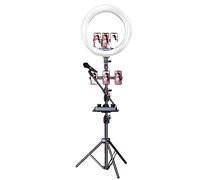 Mobile Phone Live Broadcast Bracket Tripod Selfie Floor-standing Tripod Equipment with Fill Light Six-position Sound Card Tray Microphone Clip