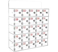 Mobile Phone Lockable Acrylic Cabinet Portable 25-Door for Office Classroom Conference Room - Secure Storage with Keys for Cell Phones