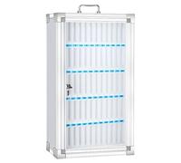 Mobile Phone Locker Mobile Phone Storage Box Acrylic Mobile Phone Holder Desktop Storage Box Wall Mounted，Aluminium Alloy Mobile Phone Locker Box with Key, 60 Wall-Mount Storage Case, Portab