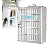 Mobile Phone Locker Mobile Phone Storage Box Acrylic Mobile Phone Holder Desktop Storage Box Wall Mounted，60-Slot Aluminum Alloy Phone Storage Locker - Secure Mobile Cabinet for Office, Scho