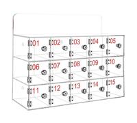 Mobile Phone Locker Mobile Phone Storage Box Acrylic Mobile Phone Holder Desktop Storage Box，Wall-Mounted Cell Phone Charging Station & Storage Cabinet - Clear Locker Box with Door Locks & K