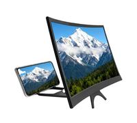 Mobile Phone Magnifier, Twelve inch Foldable Curved Screen Enlarger, Portable Projector Style Stand for Clear Viewing and Reduced Eye Strain for Watching Video Movie Night Home Travel Break Time