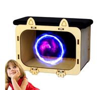 Mobile Phone Projector - 5.51 Inch Viewer | Wooden Body - Portable Home Theater Hologram Projector Enhancing 3D Visual Effect, Easy to Carry for Movie Parties