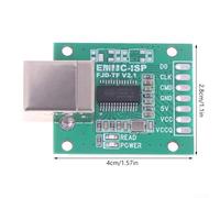 Mobile Phone Repair Flash Device Compact PCB Build with USB-B Port and EMMC-ISP Wiring for AU6438BS for Technical Data Communication Use