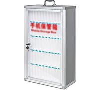 Mobile Phone Safe Deposit Box Pocket Chart Storage Cabinet, Student Storage Box, Wall-Mounted with A Locked Can Be Carried by Hand for Classroom Office0, Onecolor-60
