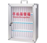 Mobile Phone Safe Deposit Box Pocket Chart Storage Cabinet, Student Storage Box, Wall-Mounted with A Locked Can Be Carried by Hand for Classroom Office0, Onecolor-48