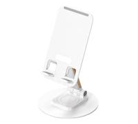 Mobile Phone Stand for Desk, Retractable Metal Base On Mobile Phone Holder 360 Degree Rotation Adjustment Foldable TopicFootboard Mobile Phone Folding Tablet