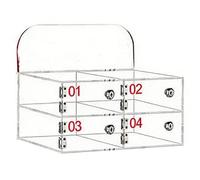 Mobile Phone Storage Cabinet, Acrylic Wall Mounted or Desktop Organizer with Lock, Perfect for Employee Cell Phone Storage, Clear Design, Secure & Stylish Solution