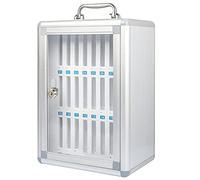 Mobile Phone Storage Cabinet Wall-Mounted nizer Secure Locking Pocket Box for Phones Desk Use 12 Slots Perfect for Home/Office Space-Saving Solution