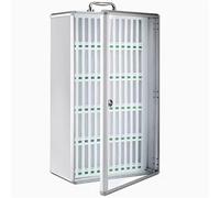 Mobile Phone Storage Cabinet with 12/24/36/48/60 Slots Classroom & Office Phone nizer Portable Device Locker Silver Color (60 Slots)