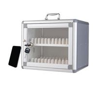 Mobile Phone Storage Locker Cabinet with Security Key Lock WallMounted 24Slot Cell Phone Charging Station Secure Key Box for Schools and Offices