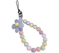 Mobile Phone Strap Beaded Flower Bracelet Candy Color Creative Hanging Rope Keychain Mobile Phone Lanyard Beaded Flower Anti-Lost Phone Case Lanyard Girl Women's Wrist Strap Phone Charms Decor
