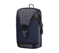Mobile Phone Waist Bag Men Waist Bag Casual Canvas Patchwork Travel Pursue Waterproof Zipper Waist Pack Multifunction Male Phone Card Holder(Deep Green)