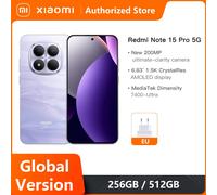 Mobile Phones Xiaomi Redmi Note 15 Pro 5G Global Version MediaTek Dimensity 7400-Ultra 6.83"AMOLED display 200MP main camera 12GB 512GB Black