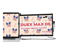 Mobile Pixels Duex Max DS 14.1" FHD 1080p Laptop Screen Extender, USB Type-C/HDMI Ports, Portable Monitor for 14" to 17" Laptops, Compatible with MacOS/Windows/Apple