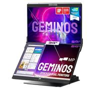 Mobile Pixels - Geminos - Dual 24" Stacked Computer Monitors with 1080P Webcam&Speakers, 100W USB-C Charging, HDMI/USB-A/USB-C (2 Monitors)