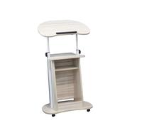 Mobile Podium Stand for Speech With Tilted Desktop and Two Panels for Classroom Home, Height Adjustable 85-115cm(Color 3)