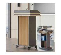 Mobile Podium Stand - Solid Wood Lectern for Churches, Conferences, Weddings & Classrooms - Stable Floor Standing Reception & Reading Podium with Drawer - Versatile & Stylish