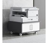 Mobile Printer Stand Under Desk Compact Printer Cabinet with Shelves for Home Office 60CM Small Printer Table Modern Workspace Solution (Gray/White H26cm/10in)