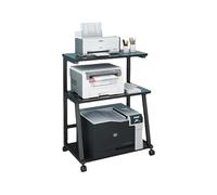 Mobile Printer Stand with 3-Tier Shelves, Rolling Desk Storage Cart for Home Office Organization and Space Saving