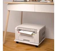 Mobile Printer Stand with 4 Wheels - Rolling Office Cart Under Desk Printer Shelf Copier Holder CPU Cart Versatile Plant Rack White Printer Stand for Home & Office