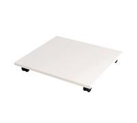 Mobile Printer Stand with 4 Wheels Under Desk Printer Support Rolling Copier Cart White CPU Holder Factory-Style Storage Shelf Office Equipment nizer