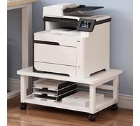Mobile Printer Stand with Rolling Wheels MultiFunctional Storage Cart for Office Use Adjustable Printer Shelf with Casters Versatile Desk Organizer