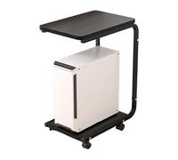 Mobile Printer Stand with Storage - C-shaped Design, 360° Wheels with Brakes for Office and Home Organization